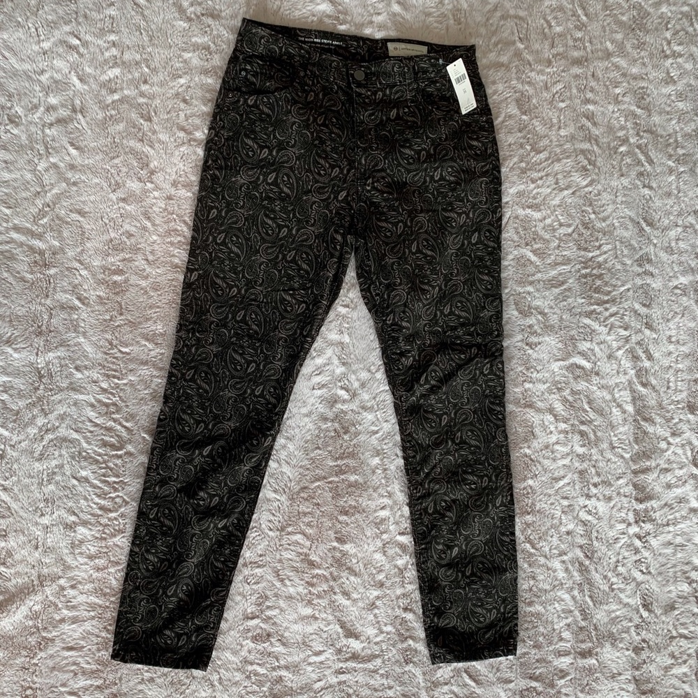 Anthropologie AG Stevie Black Velvet Jeans, 31 (fits like 29 or 30), NWT.